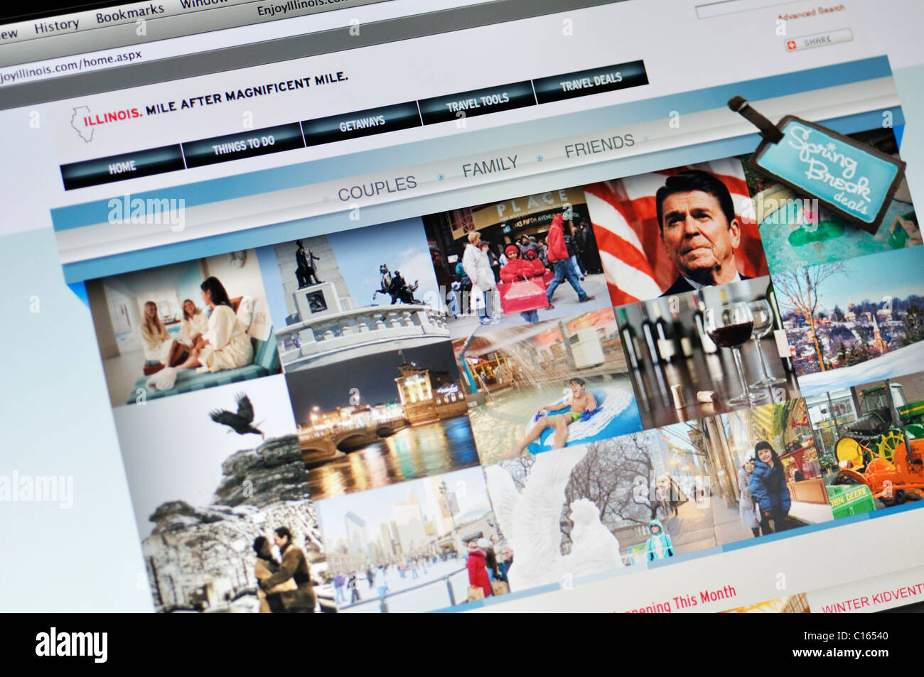 Illinois offizielle Tourismus-website Stockfoto