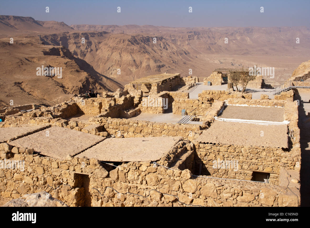 Ruinen der antiken Festung Masada in Israel Stockfoto