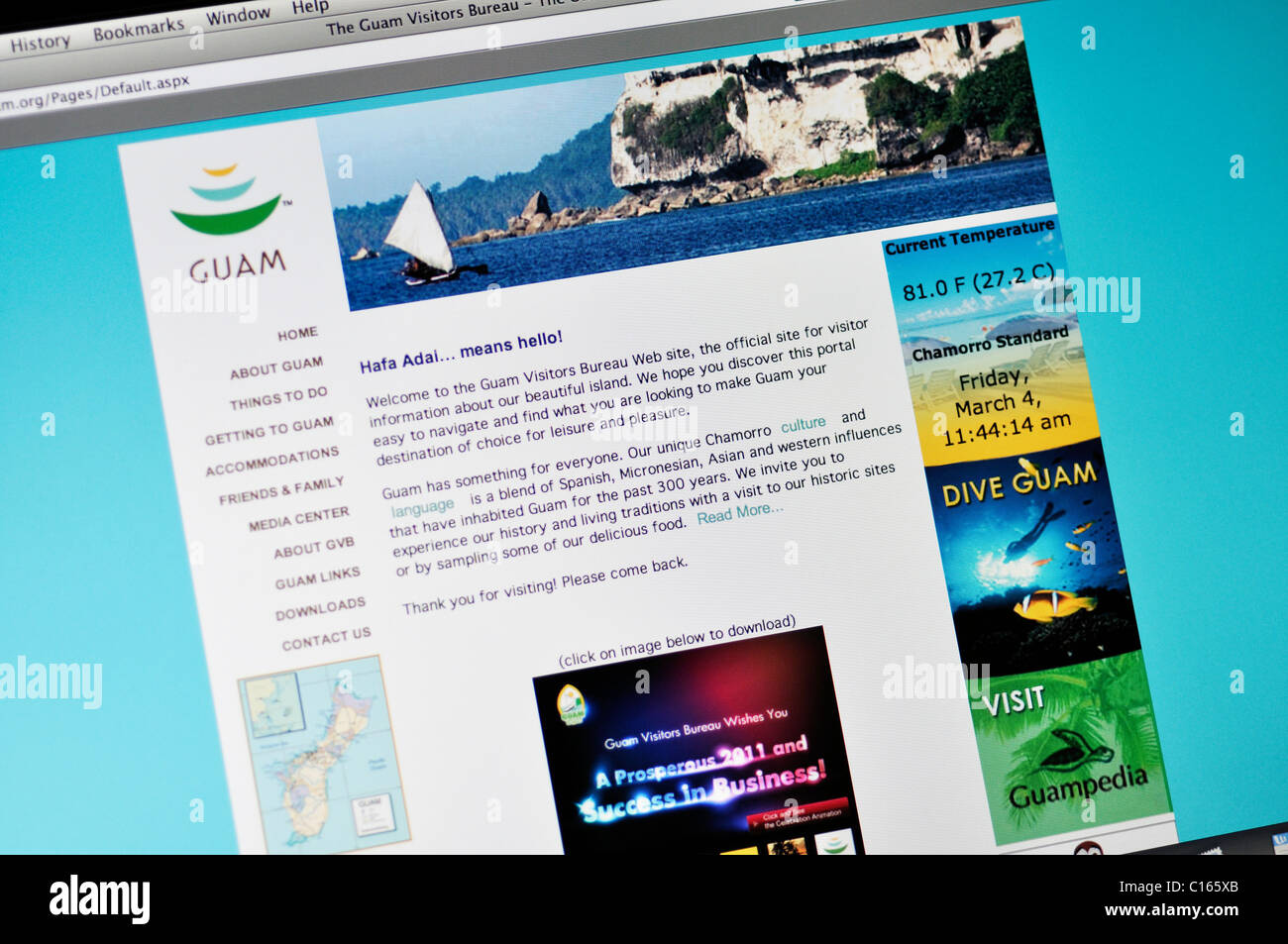 Guam offizielle Tourismus-website Stockfoto