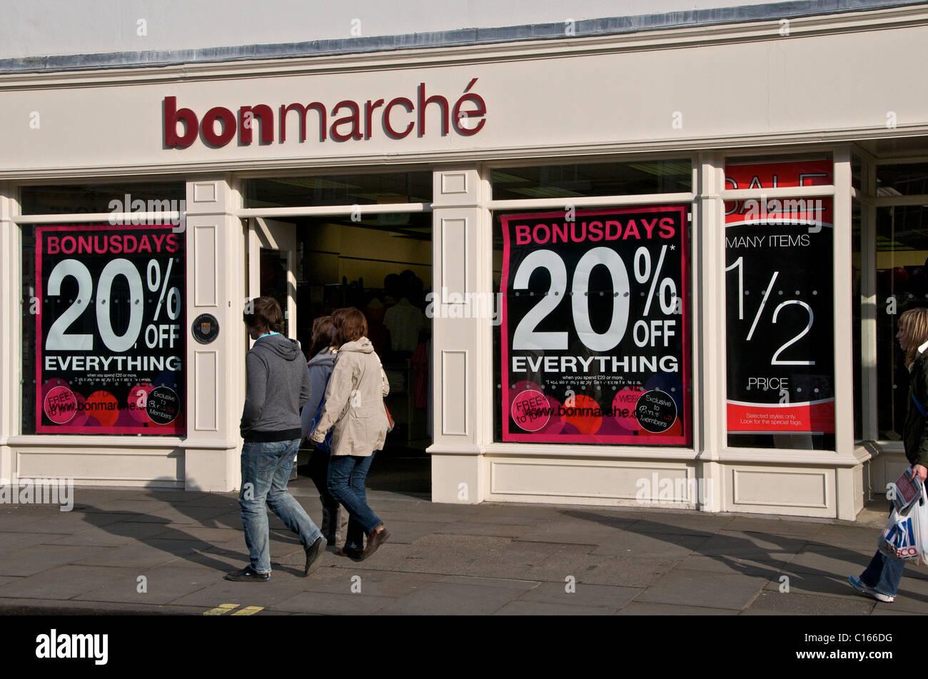 Bon Marche Logo name Stockfoto