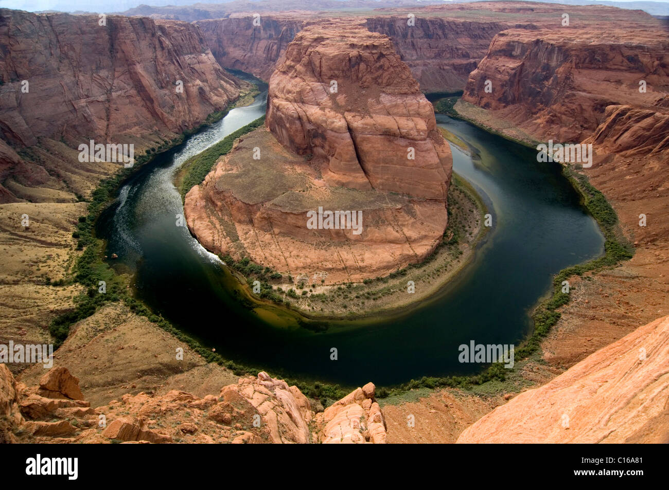 Der Horseshoe Bend der Colorado River, Page, Arizona, USA, Nordamerika Stockfoto