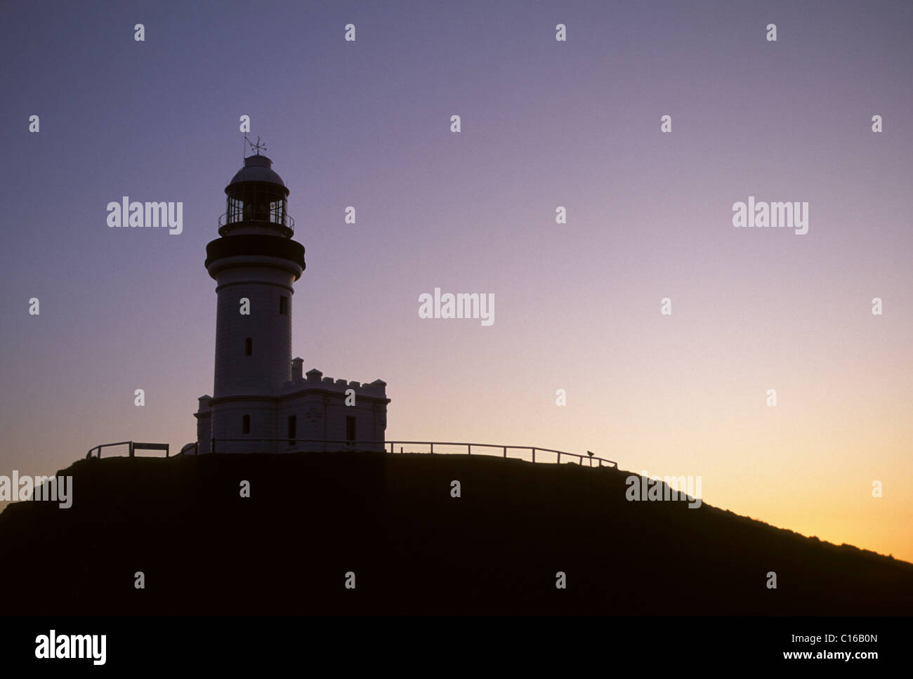 Cape Byron Lighthouse bei Sonnenuntergang, östlichsten Teil des australischen Festlandes, New South Wales, Australien Stockfoto