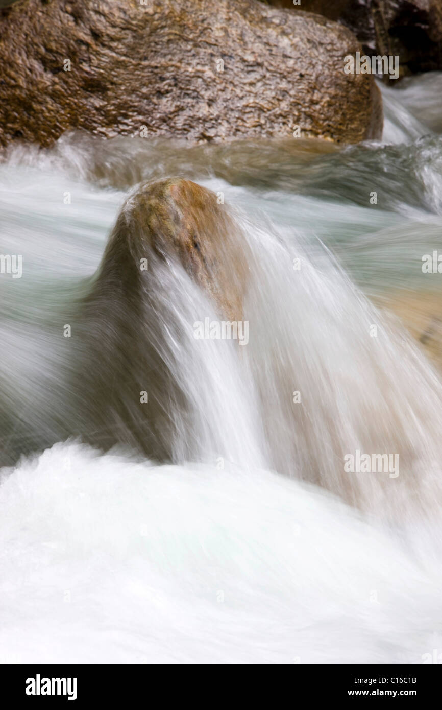 Ruetzbach, Ruetz Creek, detail, Stubaital Valley, Nord-Tirol, Austria, Europe Stockfoto