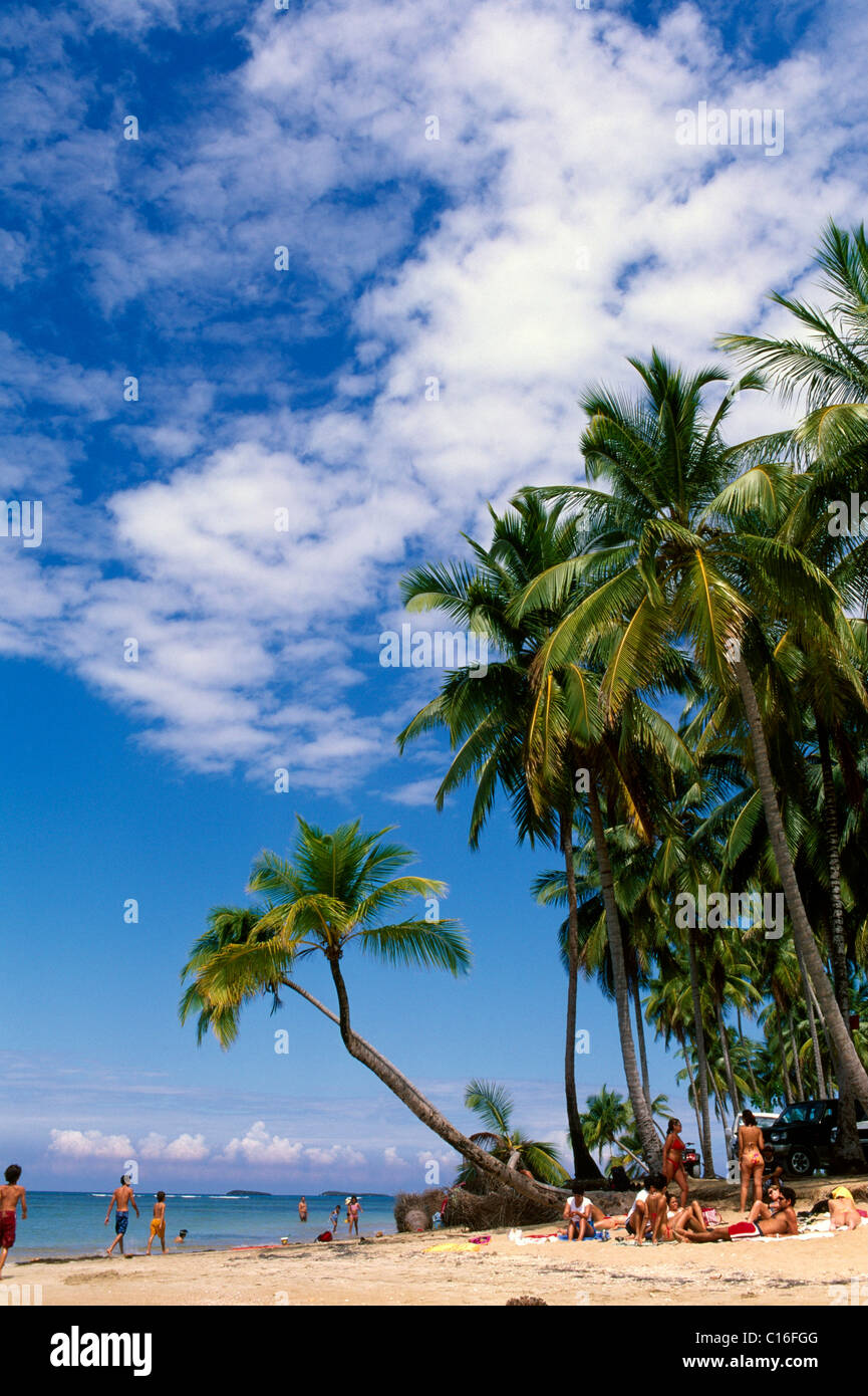 Las Terrenas Strand, Halbinsel Samana, Dominikanische Republik, Caribbean Stockfoto