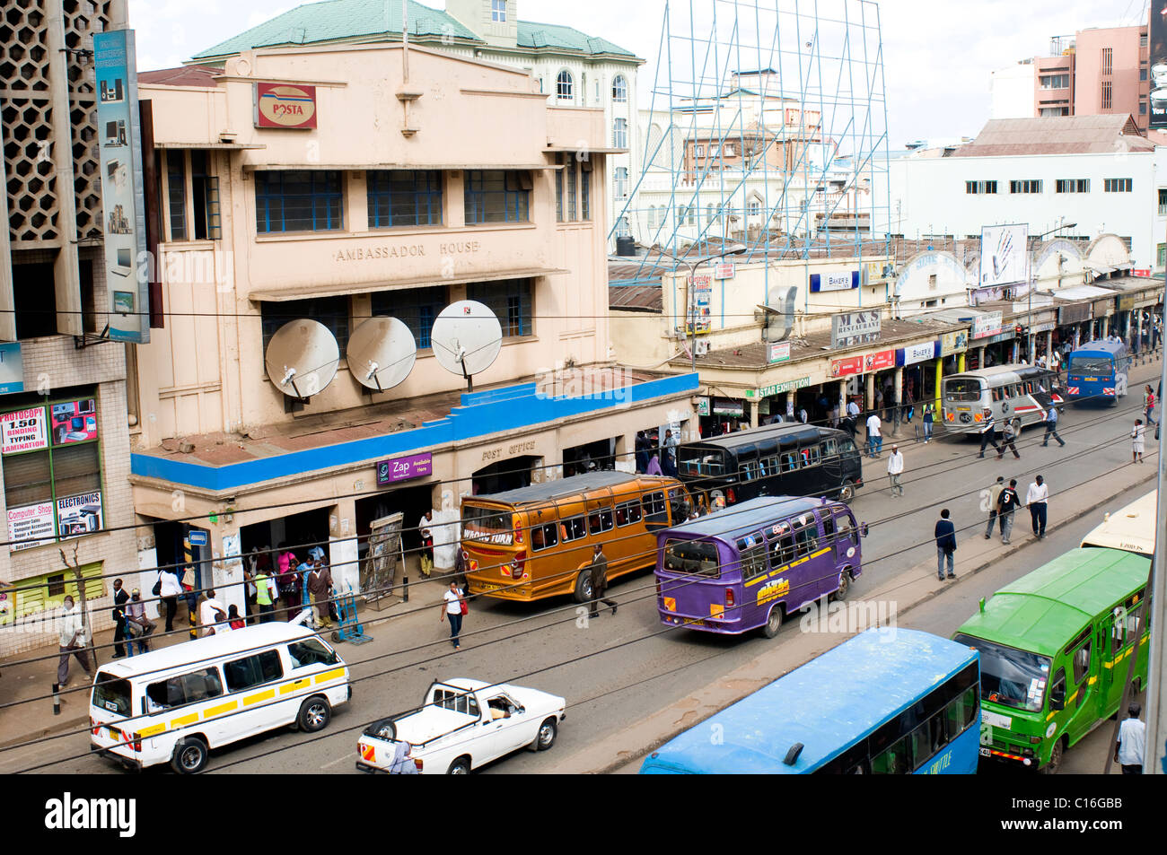 Tom Mboya Avenue Nairobi Kenia Stockfoto