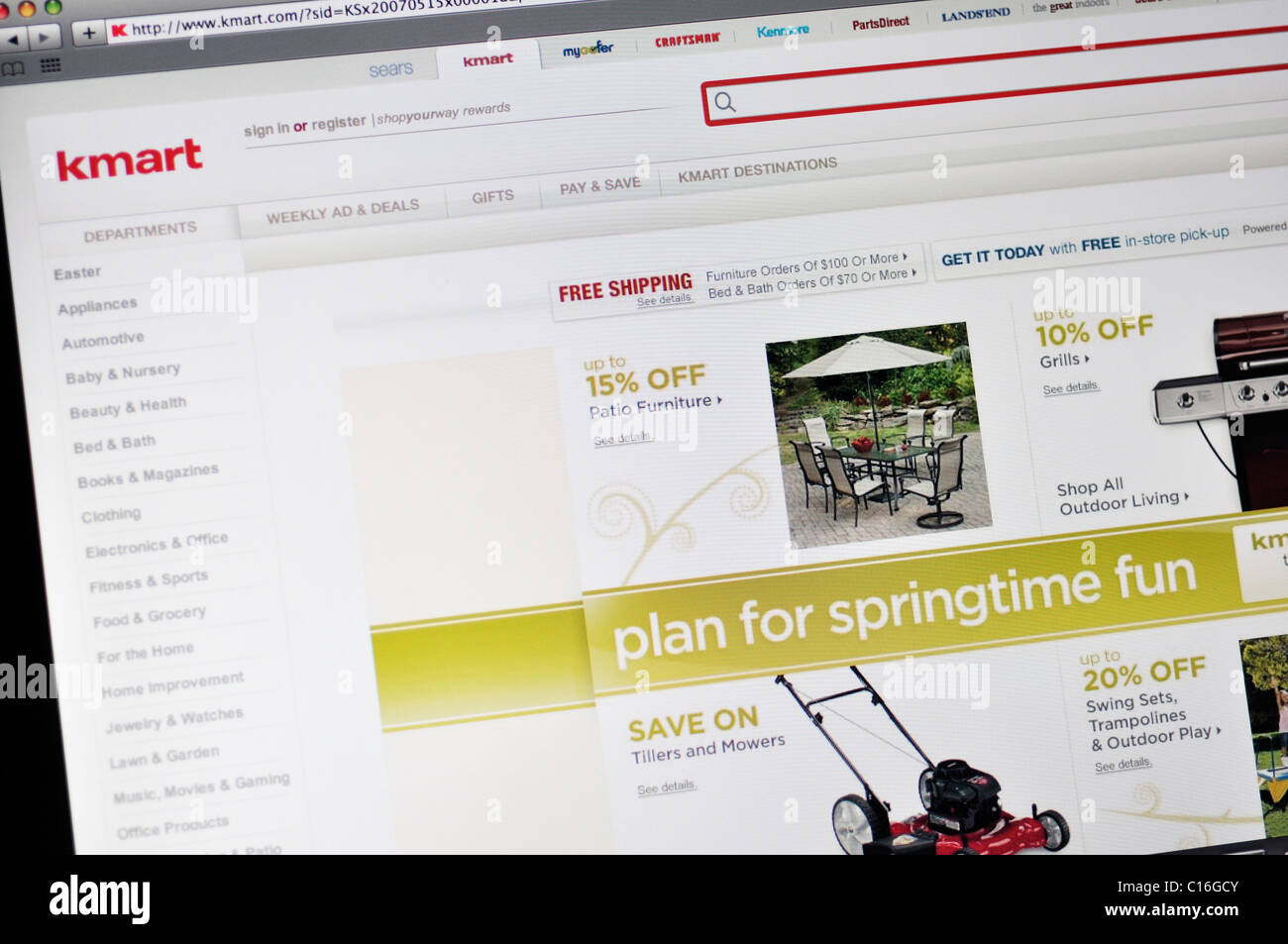 Kmart Department Store-website Stockfoto