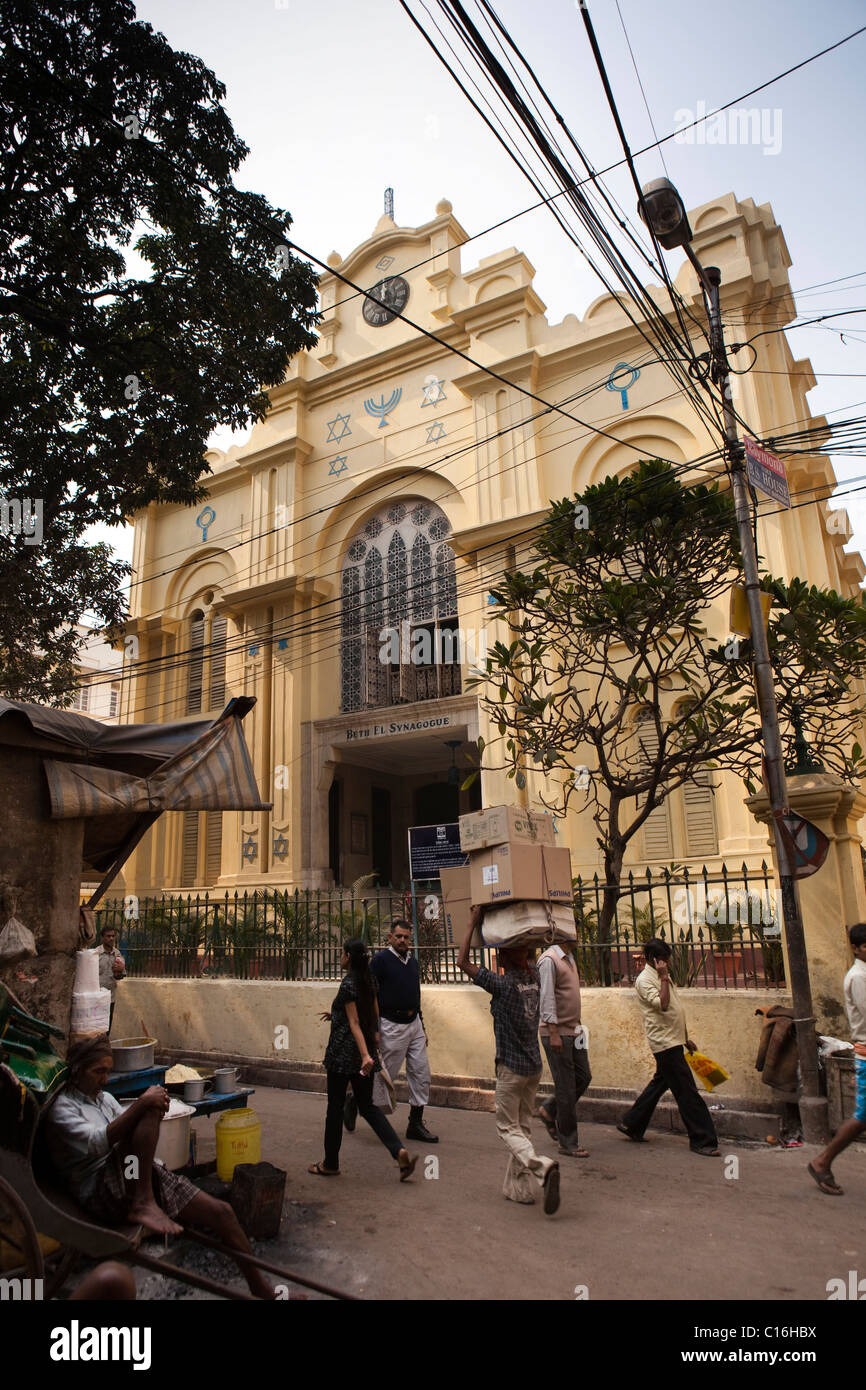 Indien, Westbengalen, Kalkutta, Barabazaar, Beth El Synagogue, historischen jüdischen Ort der Anbetung Stockfoto
