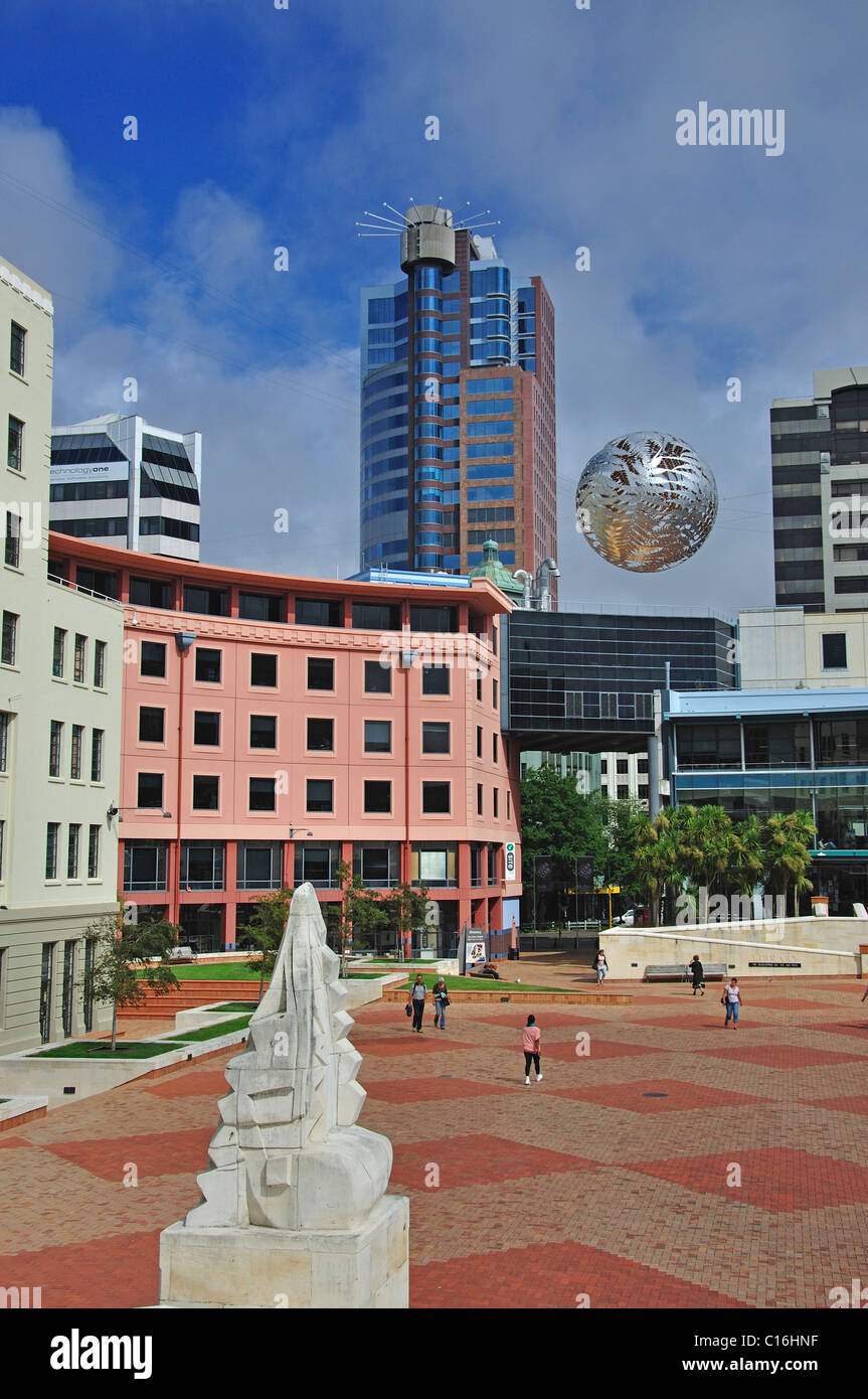 Region Civic Square, Wellington, Wellington, Nordinsel, Neuseeland Stockfoto