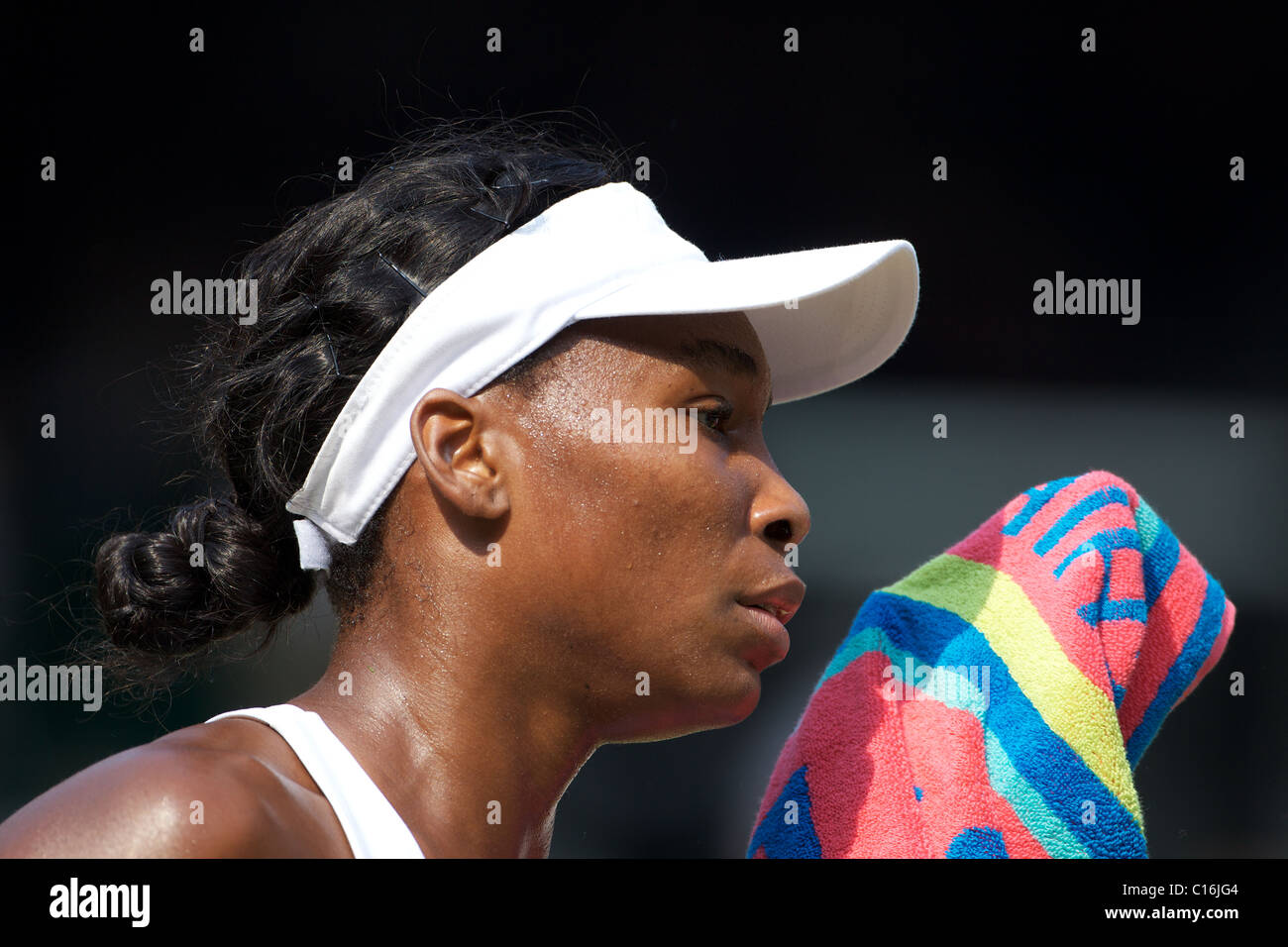 Venus Williams, USA, im Einsatz bei den All England Lawn Tennis Championships in Wimbledon, London, England Stockfoto