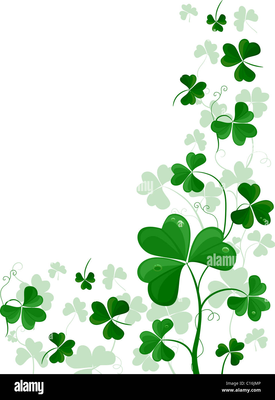 Hintergrund Design mit Shamrock Reben Stockfoto