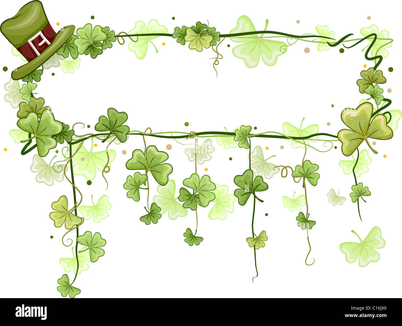 Abbildung eines Rahmens mit einem Saint Patricks Day Thema Stockfoto