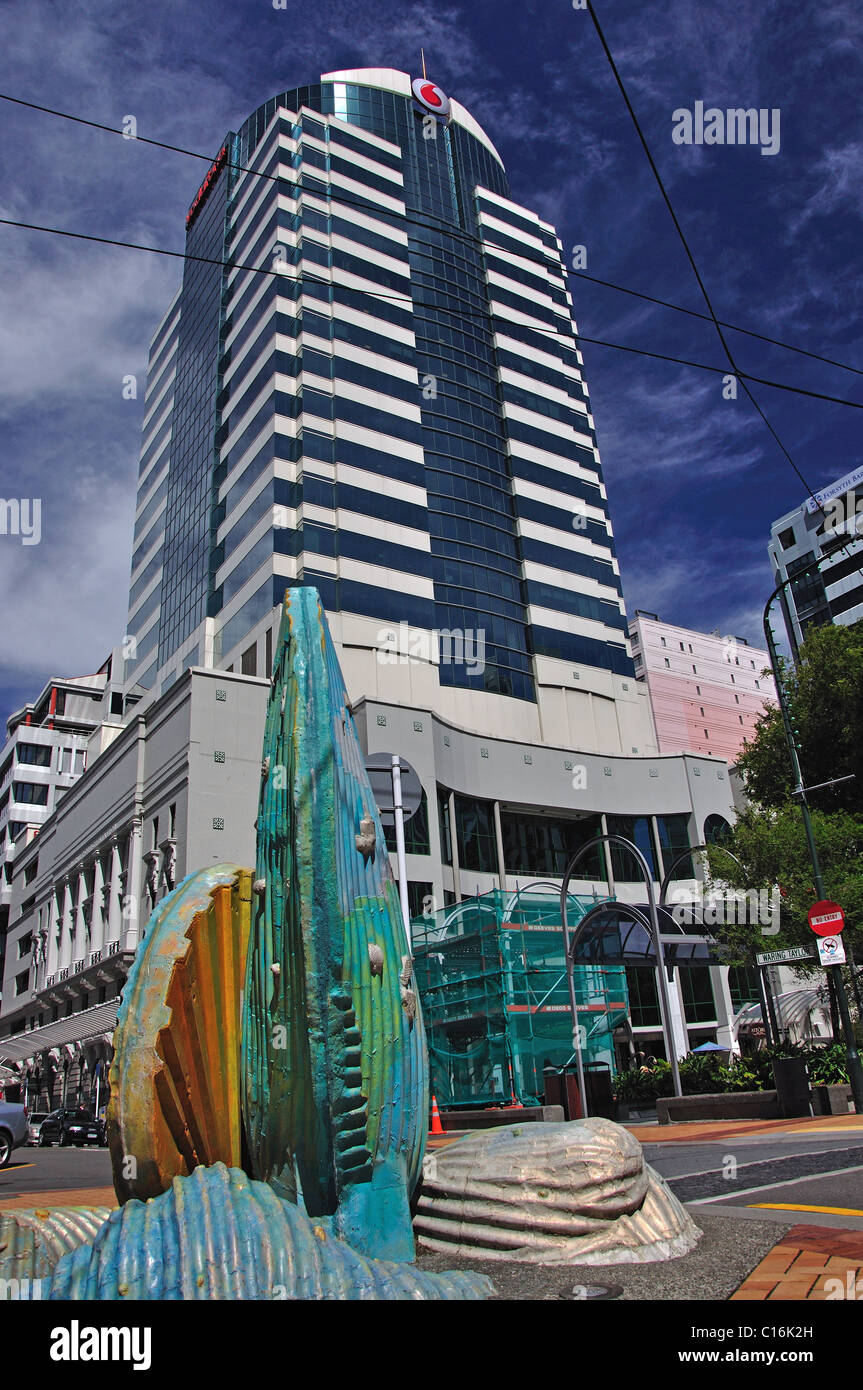 157 Region Lambton Quay Gebäude, Wellington, Wellington, Nordinsel, Neuseeland Stockfoto