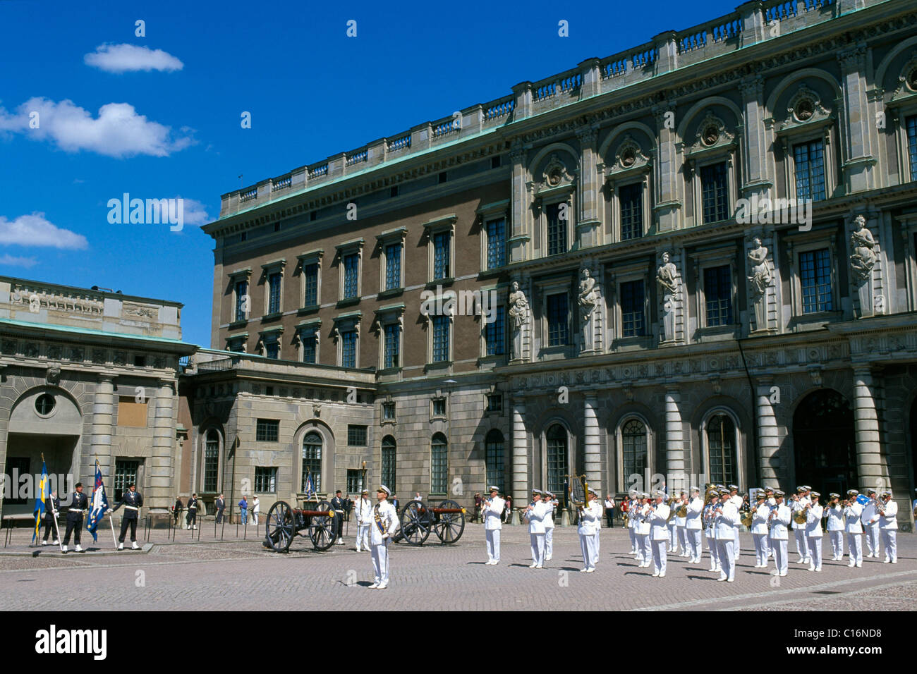 Imperial bewacht, Schloss, Stockholm, Schweden, Skandinavien, Europa Stockfoto