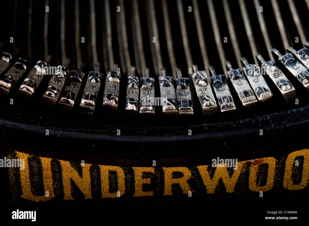 Underwood Schreibmaschine closeup Stockfoto