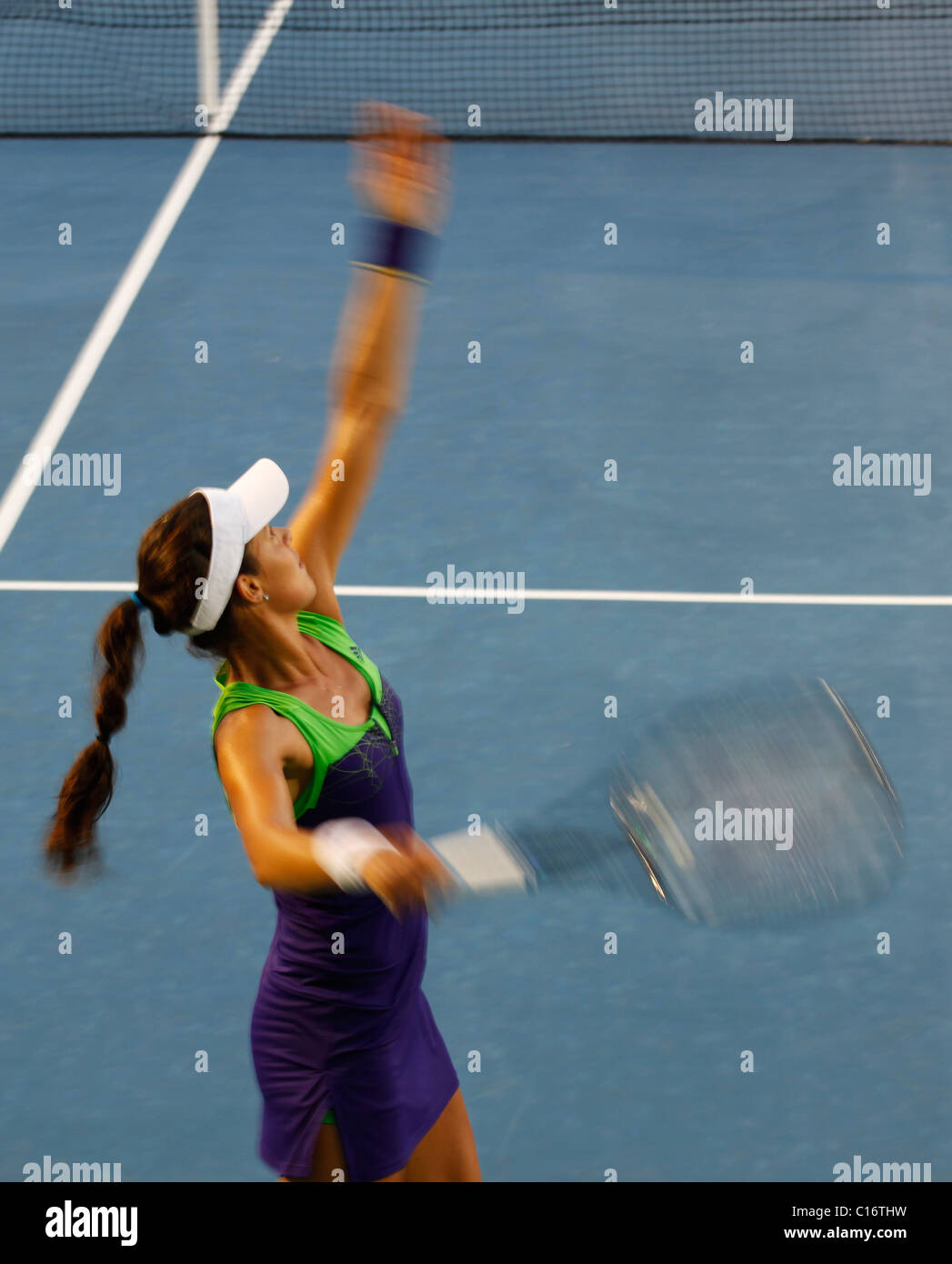 Tennisspielerin Ana Ivanovic Serbiens in Aktion Stockfoto