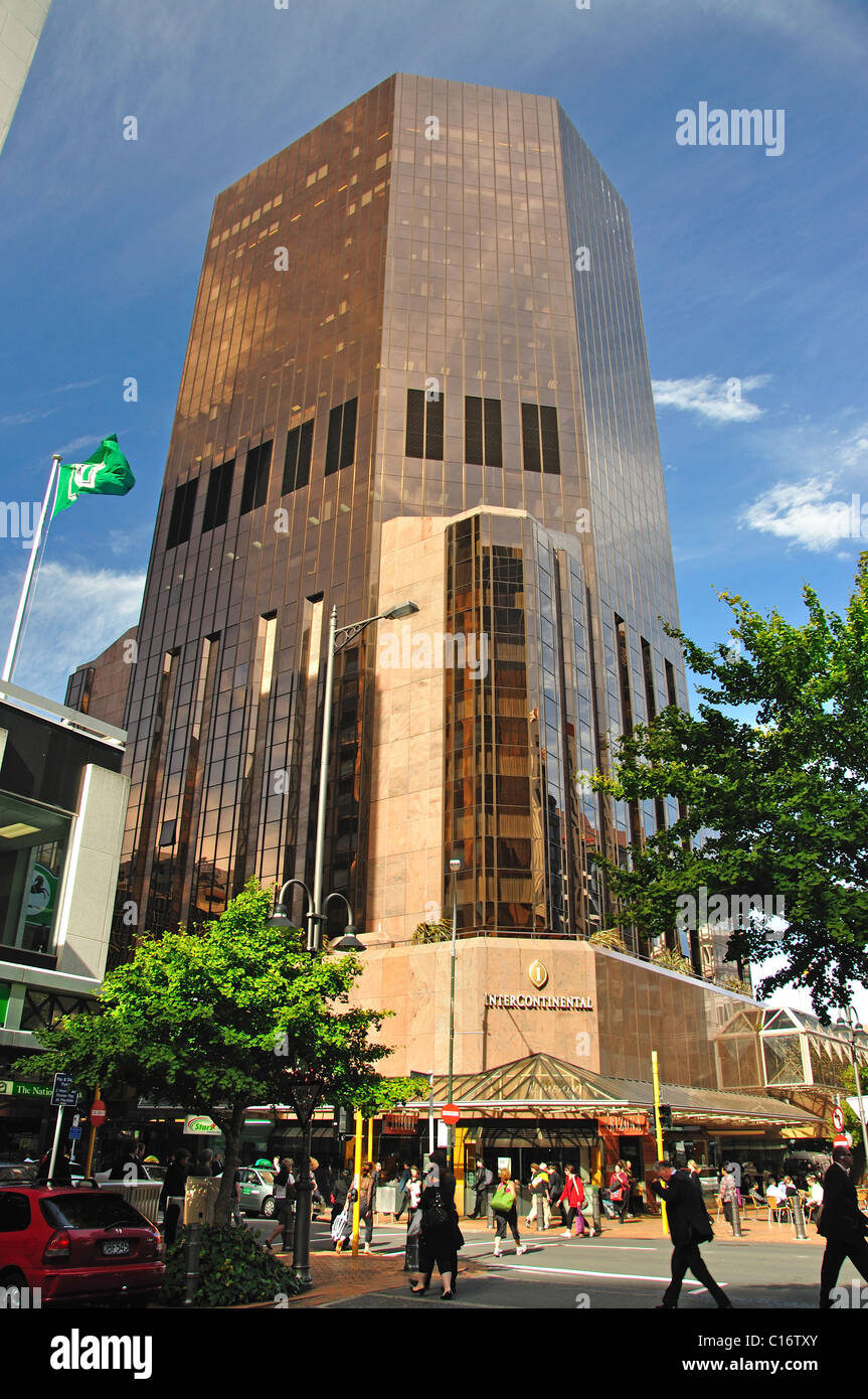 Hotel Intercontinental, Grey Street, Wellington, Region Wellington, Nordinsel, Neuseeland Stockfoto