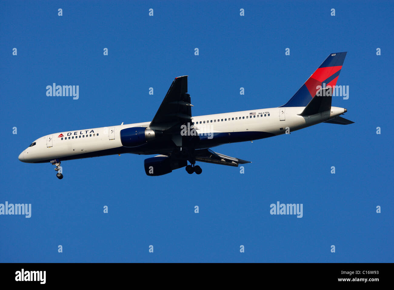 Delta Airlines jet-Flugzeug in der Luft Stockfoto