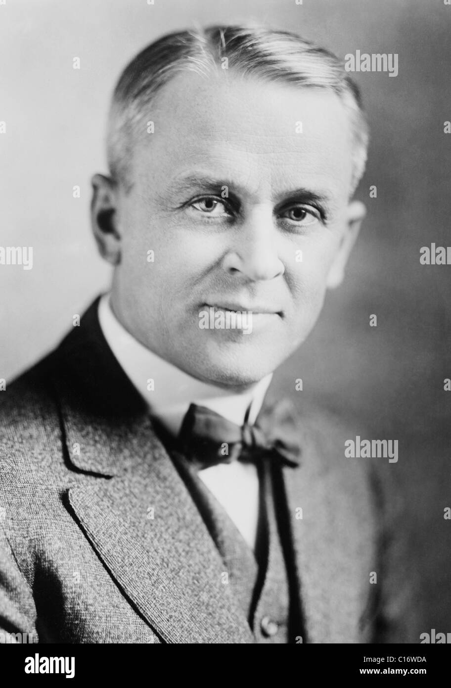 Vintage Portraitfoto ca. 1910er Jahren der amerikanische Physiker Millikan (1868-1953) - Gewinner des Nobelpreises für Physik im Jahr 1923. Stockfoto