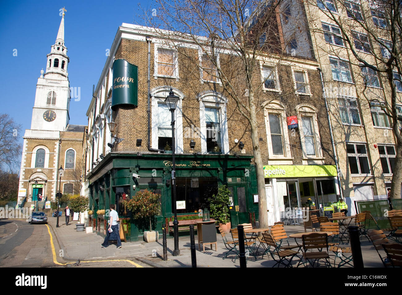 Clerkenwell Grün in Islington Stockfoto