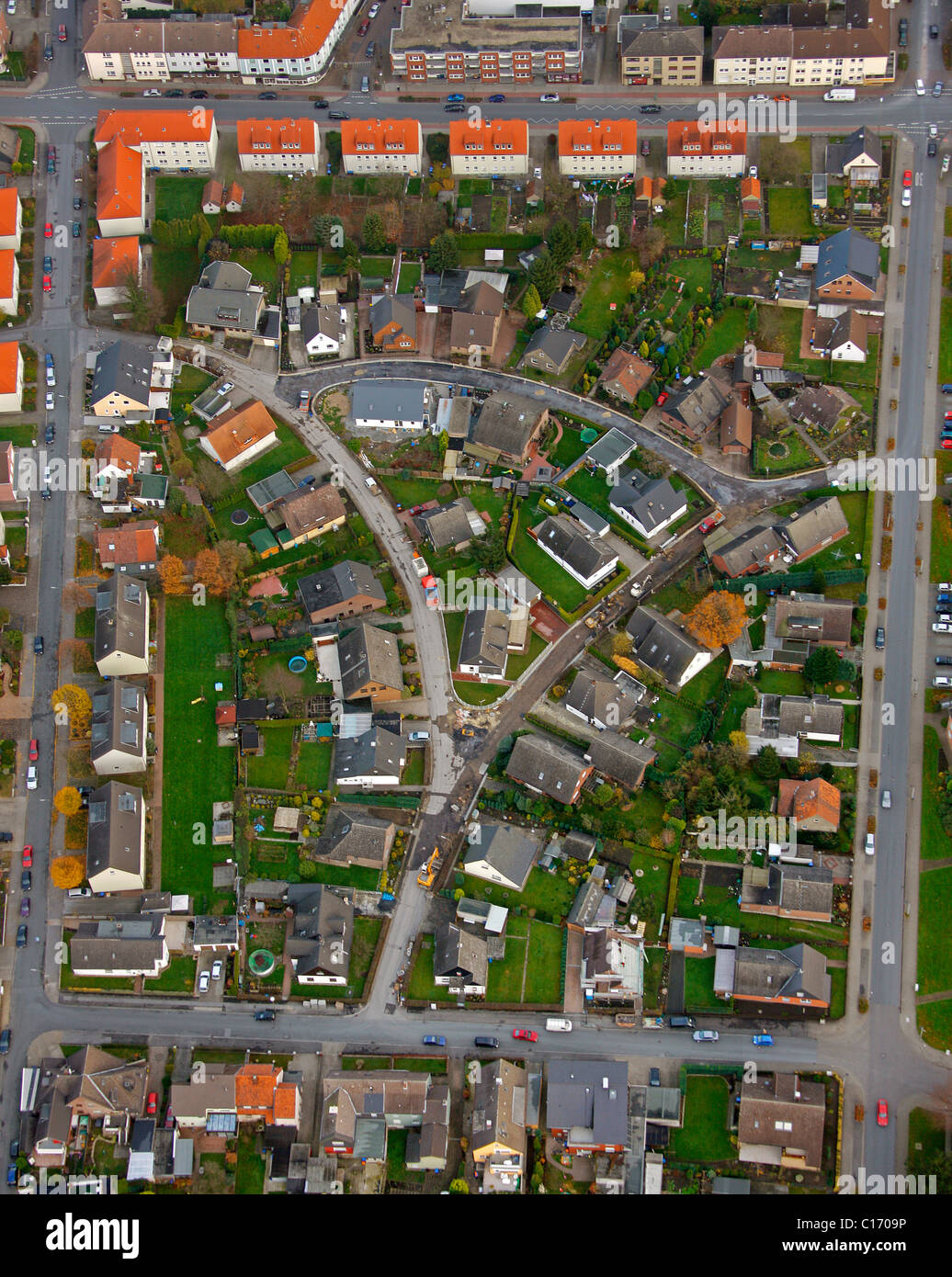 Luftbild, housing Estate, Bockum-Hoevel, Hamm, Ruhr und Umgebung, Nordrhein-Westfalen, Deutschland, Europa Stockfoto