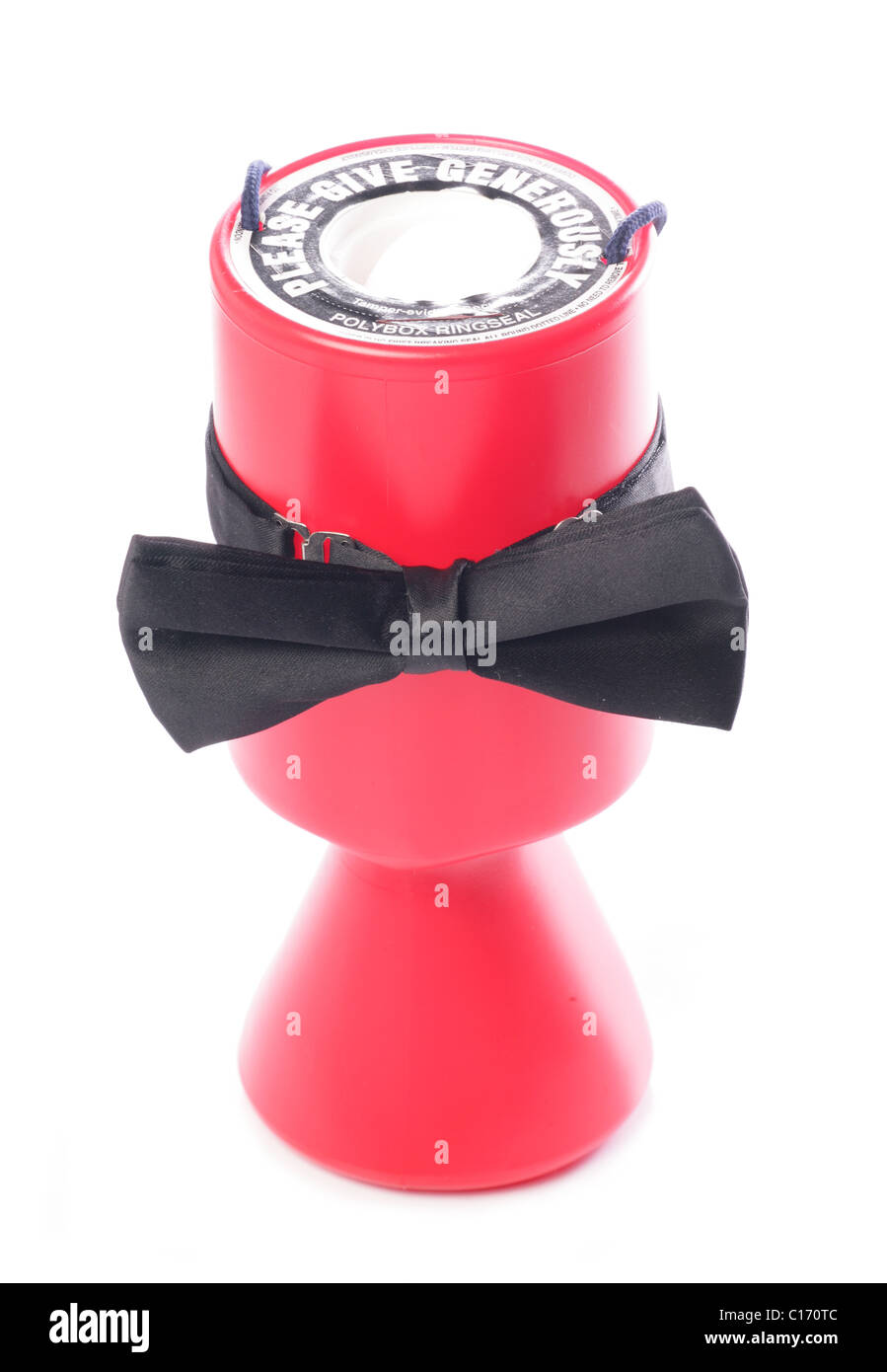 Schwarze Fliege wohltätige Spende Studio Ausschnitt Stockfoto