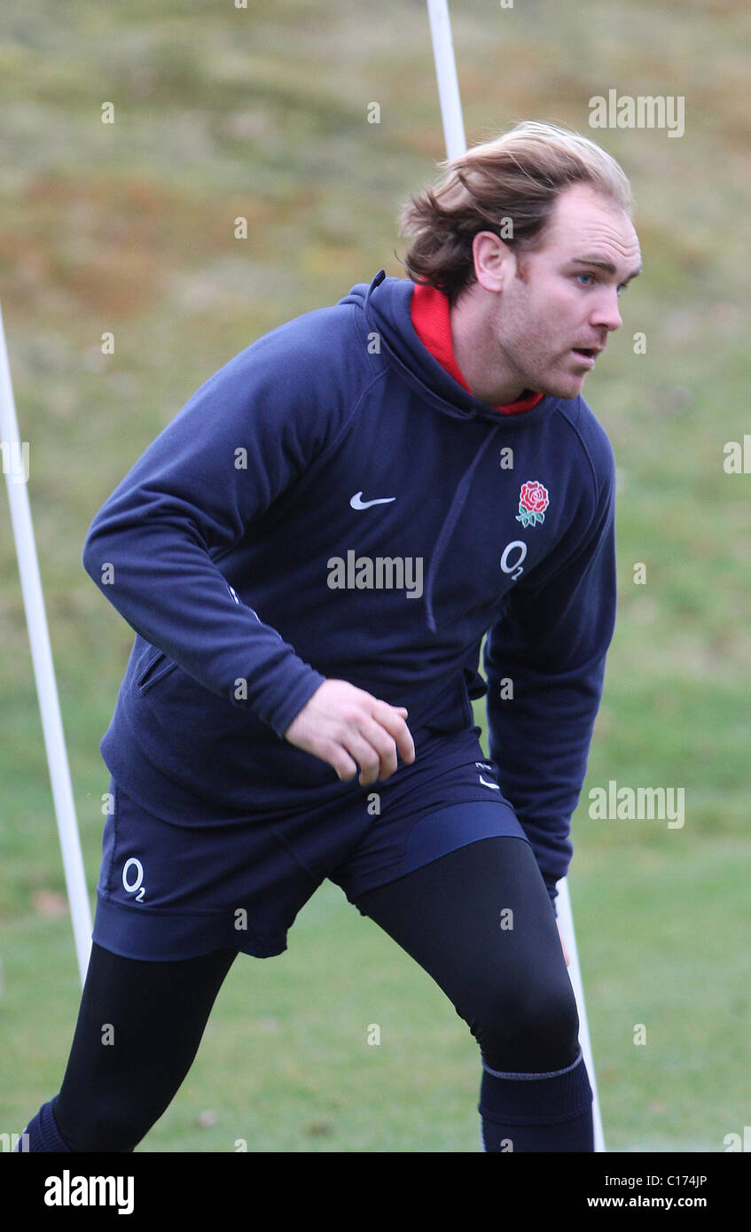 Andy Goode The England Rugby-Teamtraining im Pennyhill Park Hotel Surrey, England - 25.02.09 Marcus Dodridge / Stockfoto