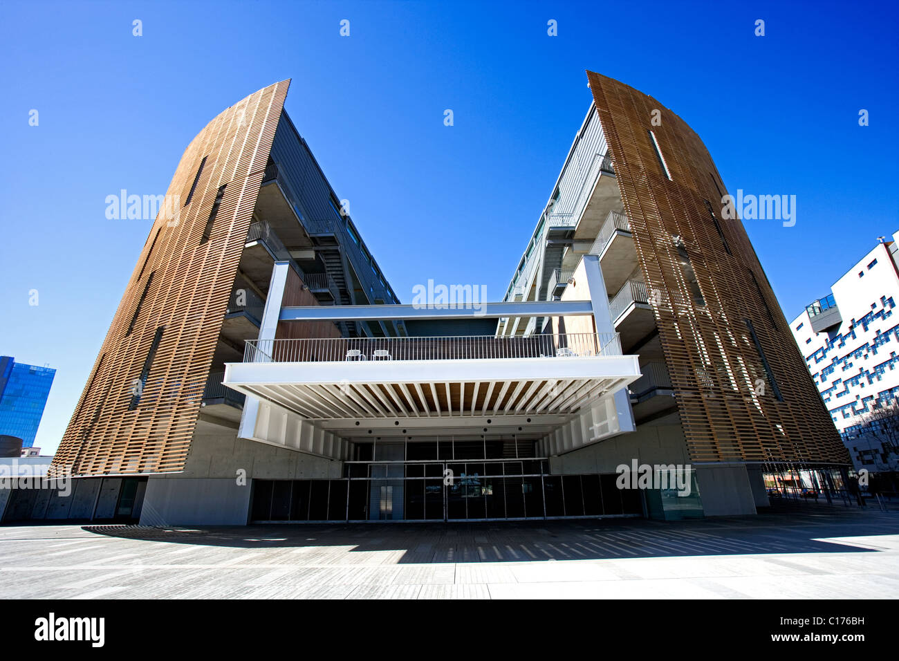 Biomedizinische Forschung Gebäude in Barcelona. Spanien. Stockfoto