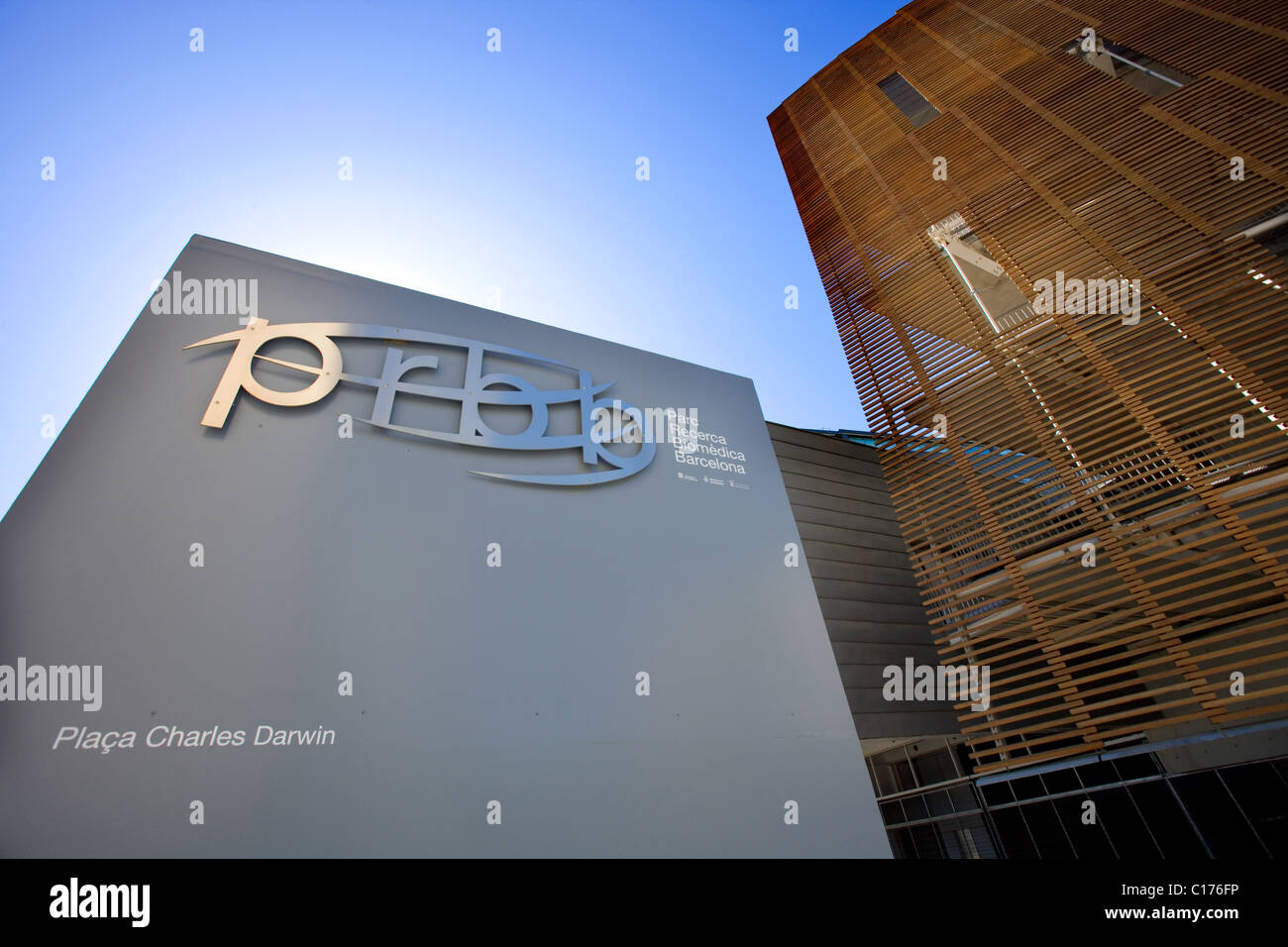 Biomedizinische Forschung Gebäude in Barcelona. Spanien. Stockfoto