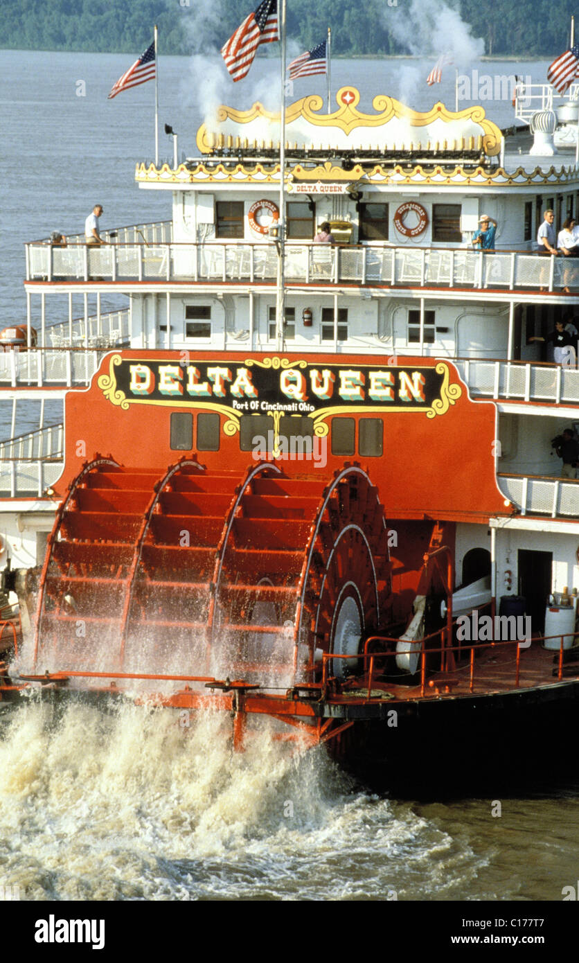 USA, Louisiana, Mississippi-Queenî (Delta Queen) auf dem Mississippi Stockfoto