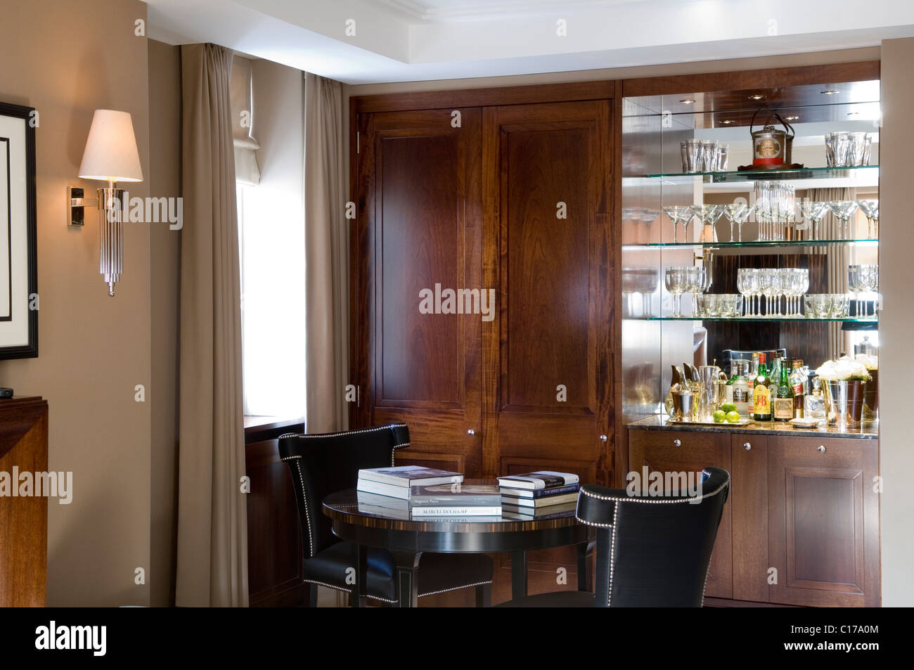 Kleine Ferienwohnung in London entworfen von Graham Green Stockfoto Kleine Ferienwohnung in London entworfen von Graham Green Stockfoto