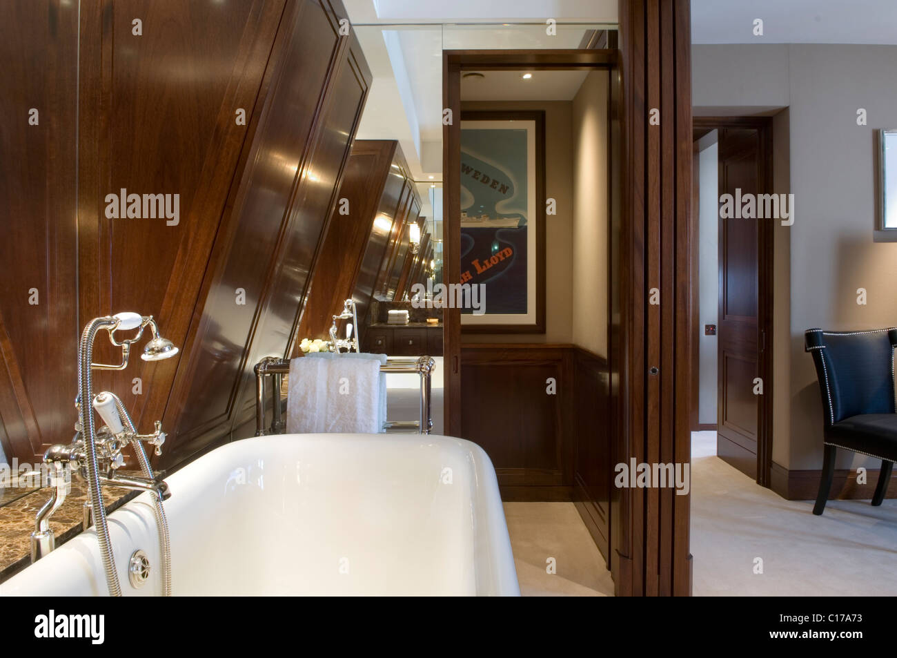 Kleine Ferienwohnung in London entworfen von Graham Green Stockfoto Kleine Ferienwohnung in London entworfen von Graham Green Stockfoto