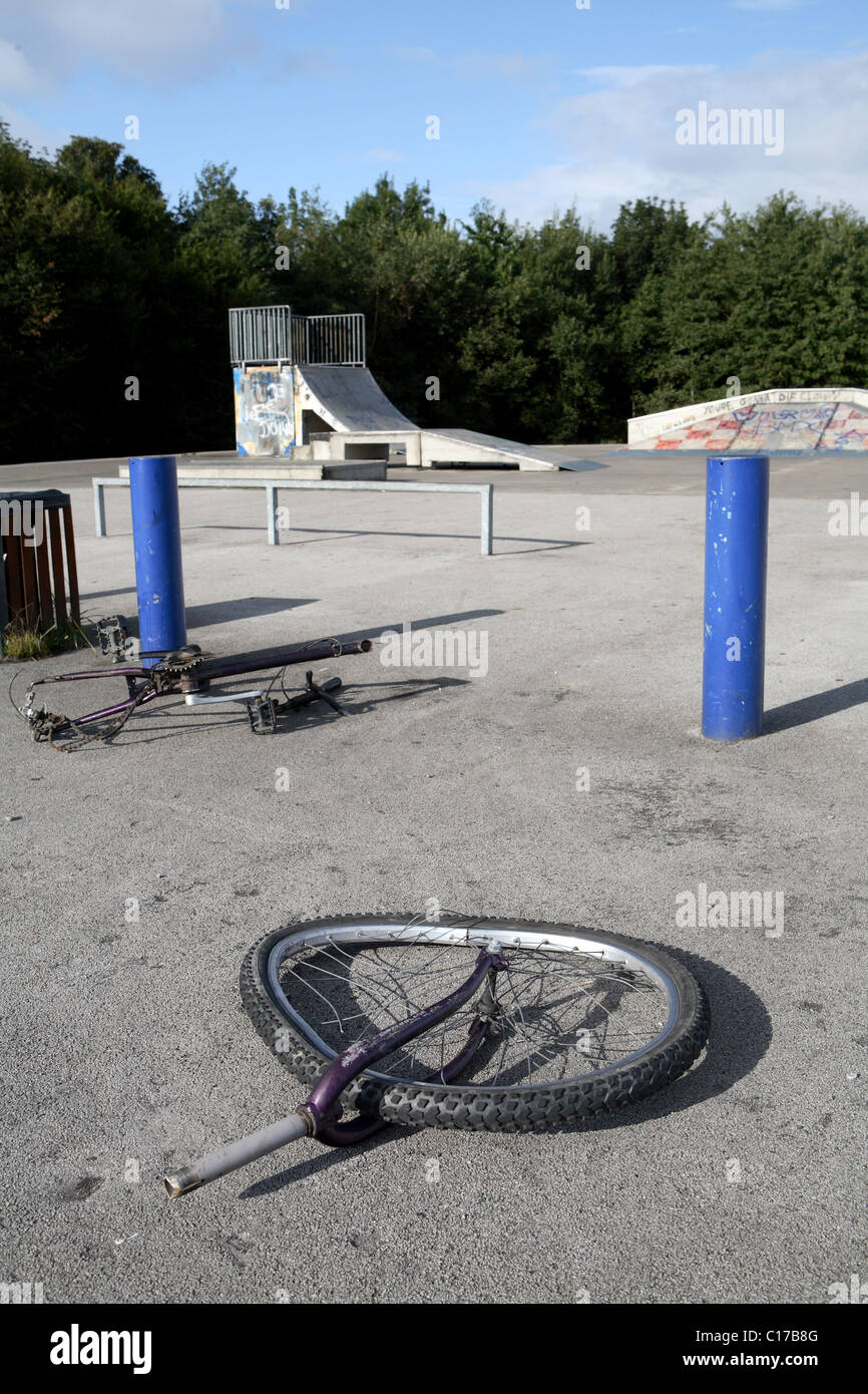 Heruntergekommen, Skate-park Stockfoto