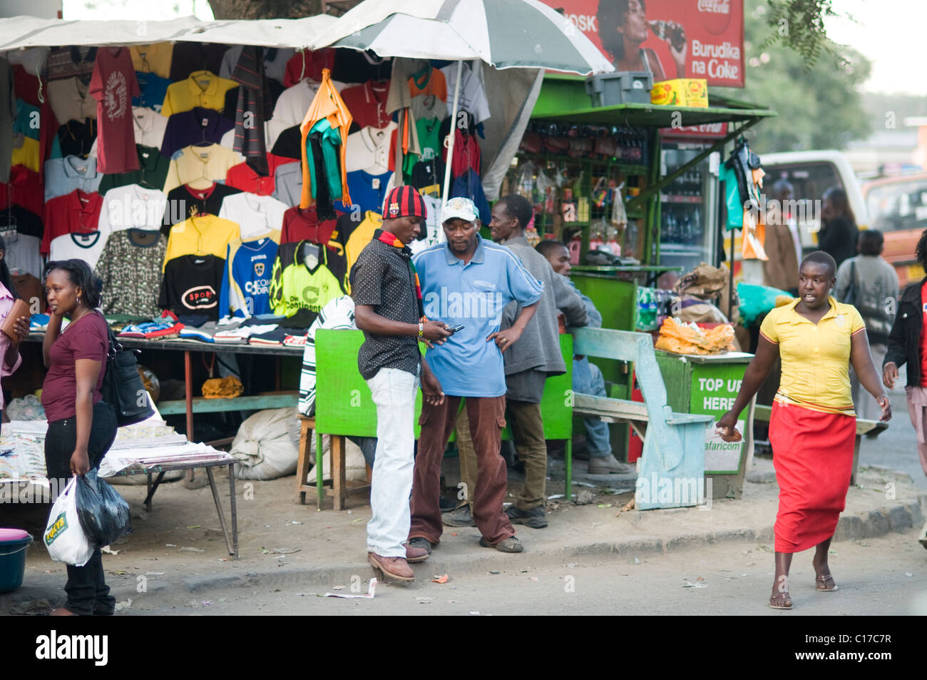 Straßenszene, Nakuru, Kenia Stockfoto