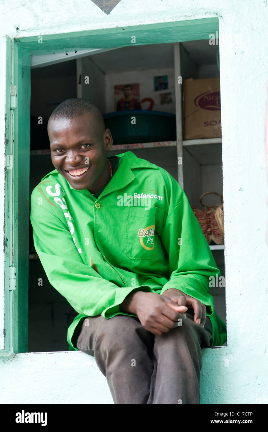 Mann in Nakuru, Kenia Stockfoto