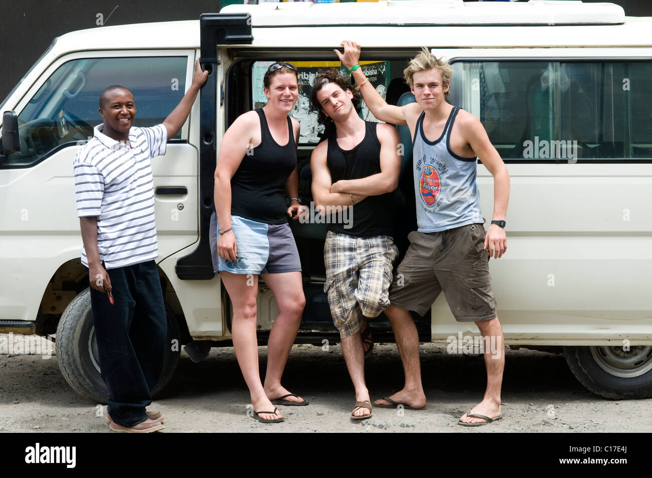 Reisende in Nakuru, Kenia Stockfoto