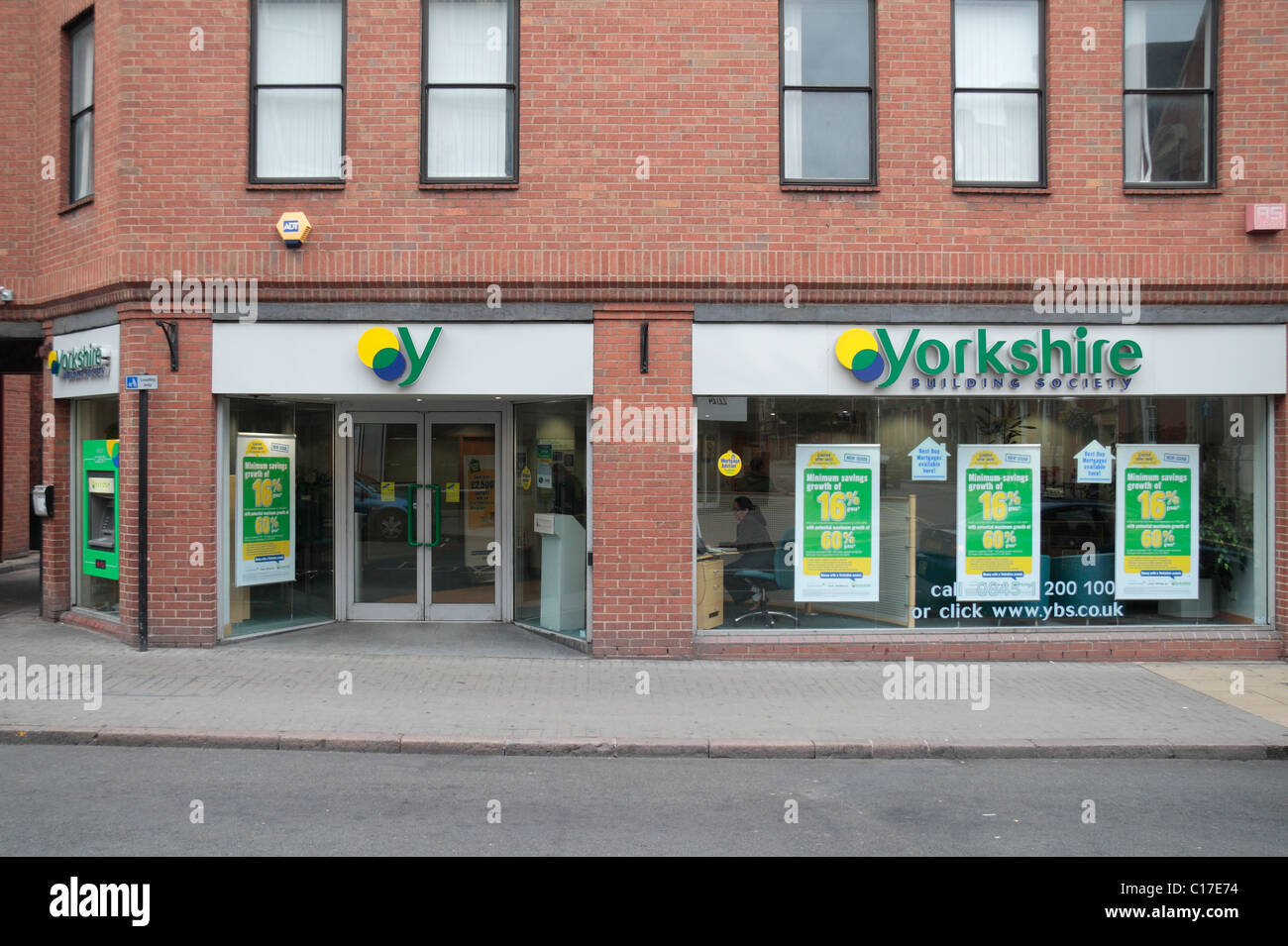 Ein Zweig der Yorkshire Building Society in Leicester, UK, UK Finanzinstitut. Stockfoto