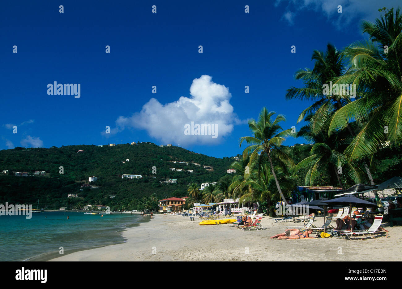 Cane Garden Bay auf Tortola Island, Britische Jungferninseln, Karibik Stockfoto