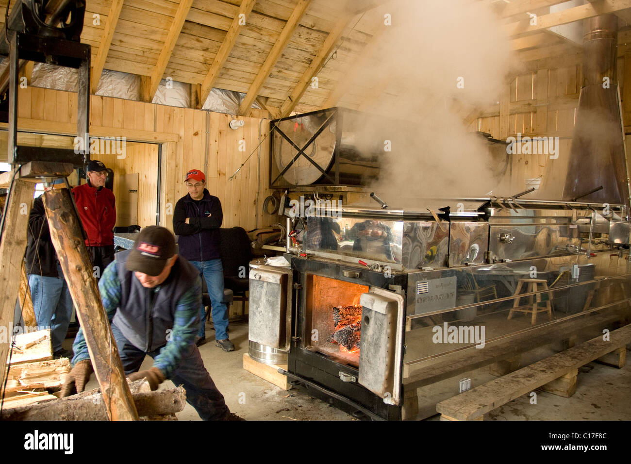 Zuckerhütte, Beauce, Quebec, Kanada Stockfoto