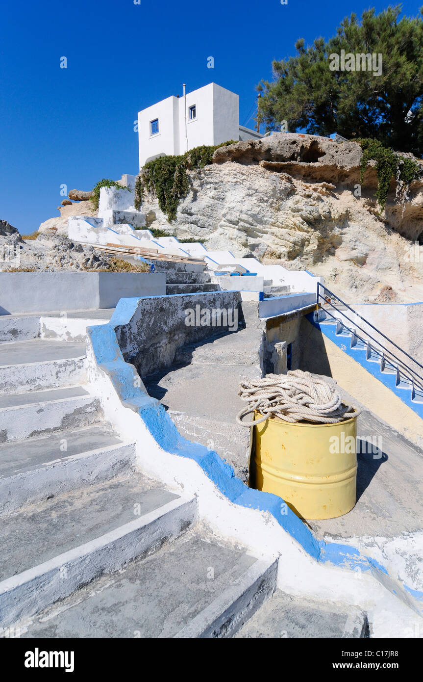 Treppe, Milos, Kykladen, Griechenland, Europa Stockfoto