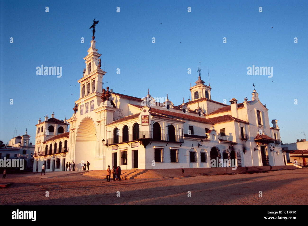 Wallfahrtskirche in El Rocio, Andalusien, Spanien, Europa Stockfoto