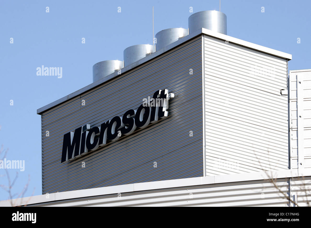 Deutsches und europäisches Hauptquartier für Microsoft GmbH in Unterschleißheim bei München, Bayern, Deutschland, Europa Stockfoto