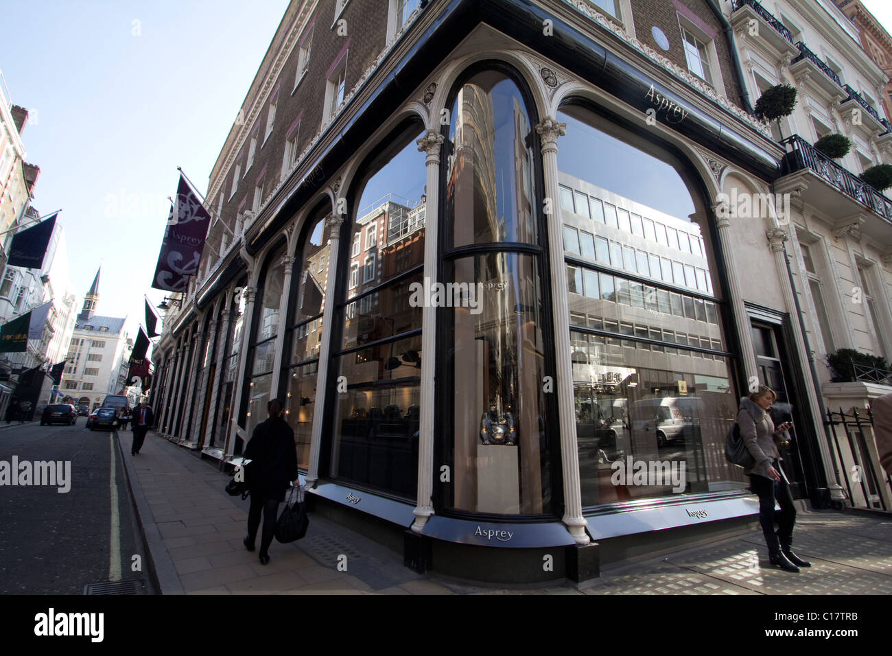 Aspreys Schmuck Einzelhandel Shop neue Bond street london Stockfoto