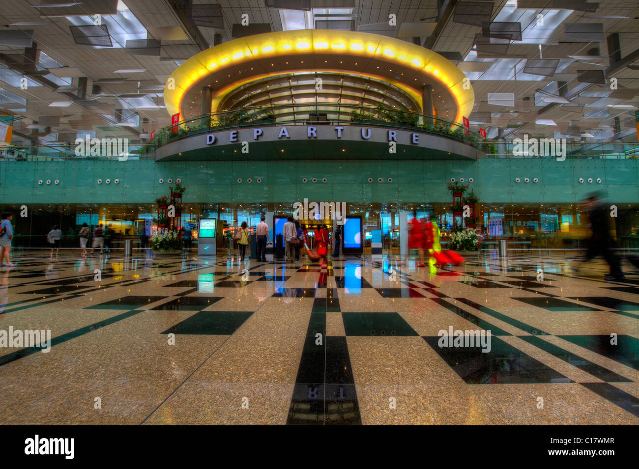 Singapore Changi International Airport Abflugterminal 3 Stockfoto