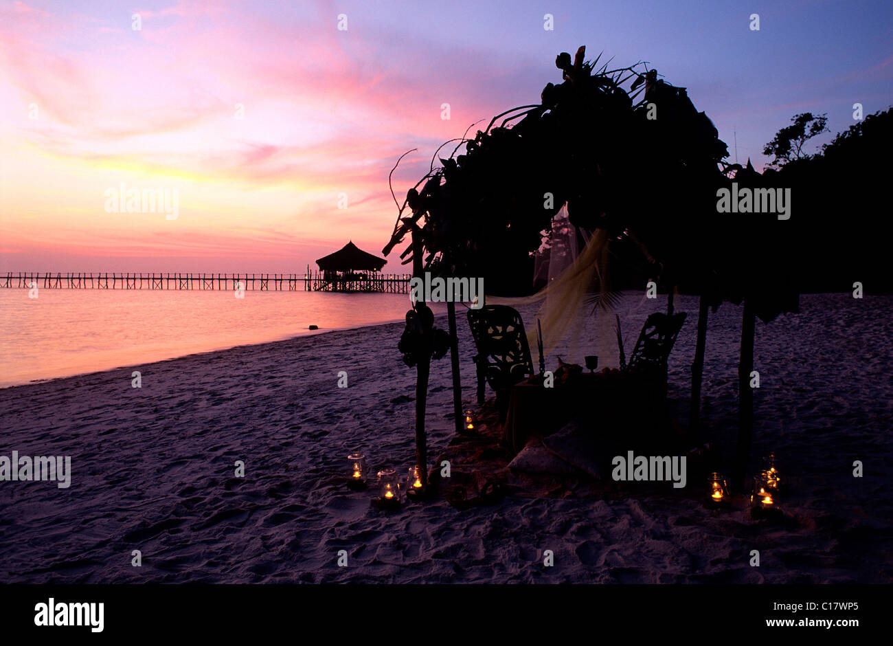 Tansania, Sansibar-Archipel, Pemba Island, Strand vor Fundu Lagoon resort Stockfoto