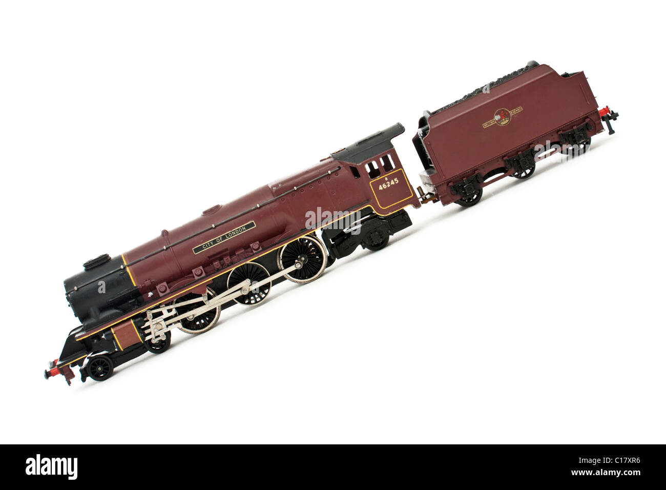 Vintage Hornby Dublo Modell Eisenbahn Lokomotive "City of London" mit tender Stockfoto