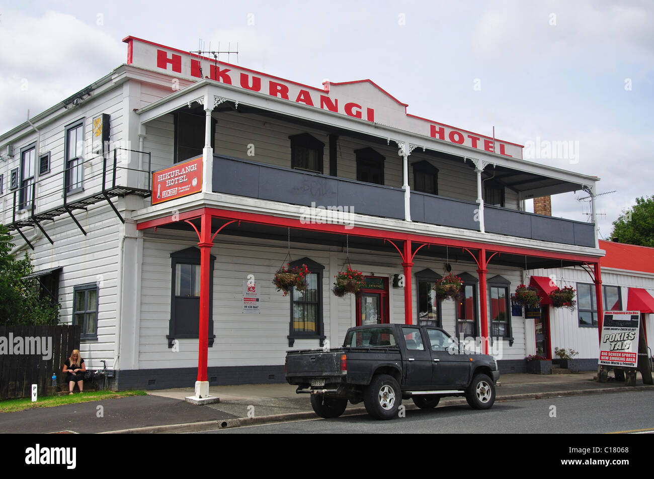 Historischen Hikurangi Pub, Hikurangi, Region Northland, Nordinsel, Neuseeland Stockfoto