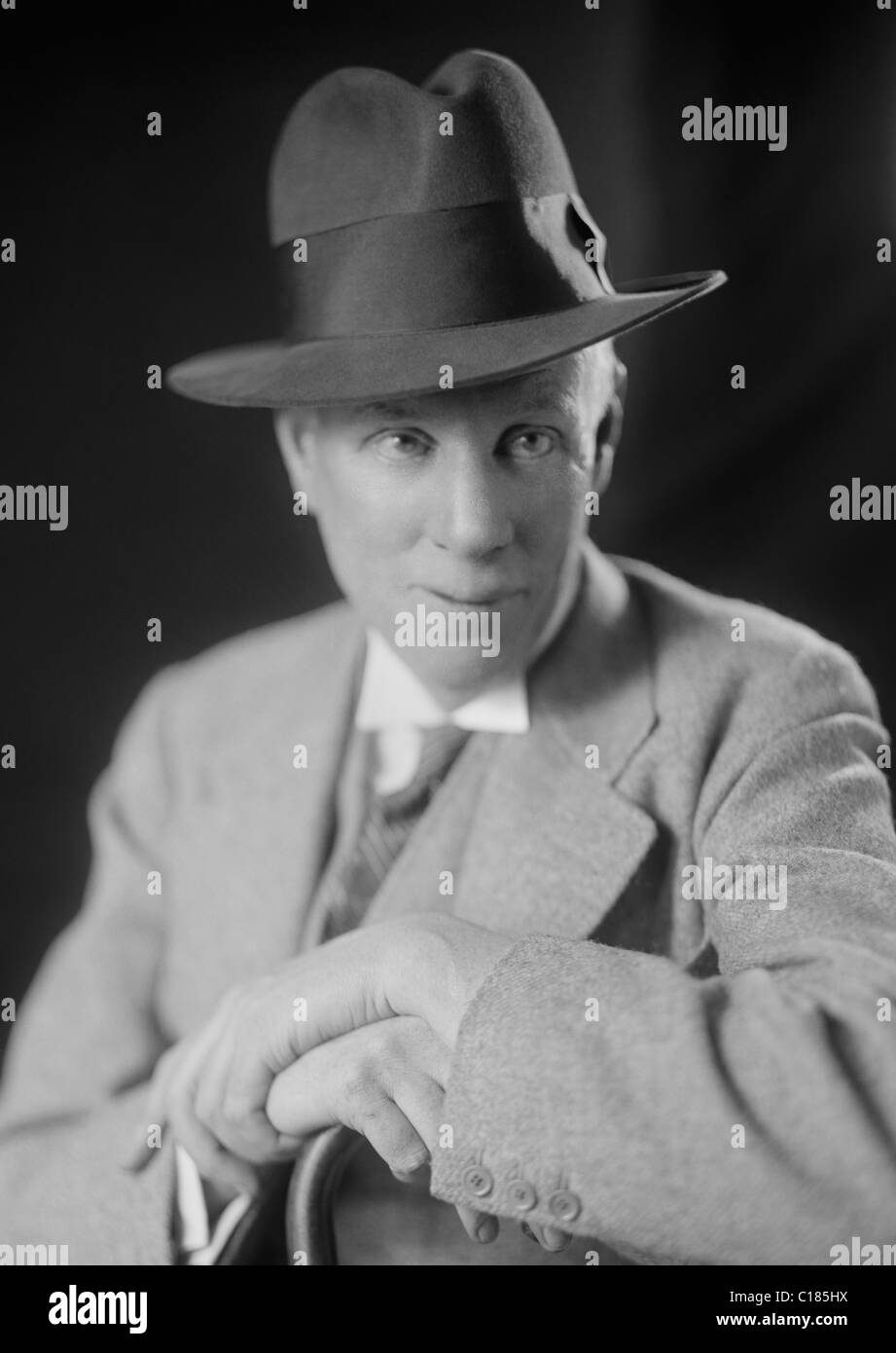 Vintage-Portraitfoto des amerikanischen Autors und Dramatikers Sinclair Lewis (1885 - 1951) - Gewinner des Nobelpreises für Literatur im Jahr 1930. Stockfoto