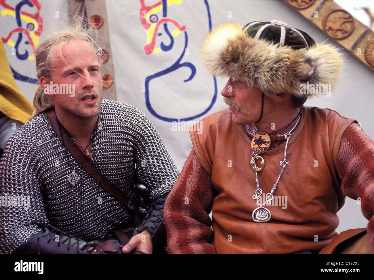 Insel, Region von Reykjavik, Viking Festival in Hafnarfjordur Stockfoto