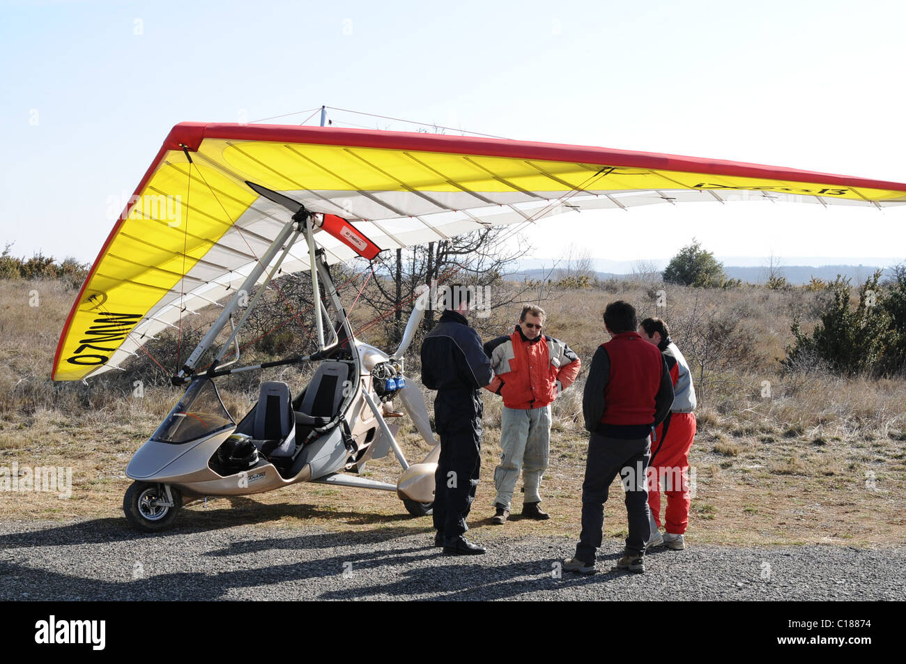 Tanarg Trike geht in die Luft die nächste Erfindung, so weit, das fliegende Auto. Dieses zweisitzige Trike ist durchaus eine revolution Stockfoto