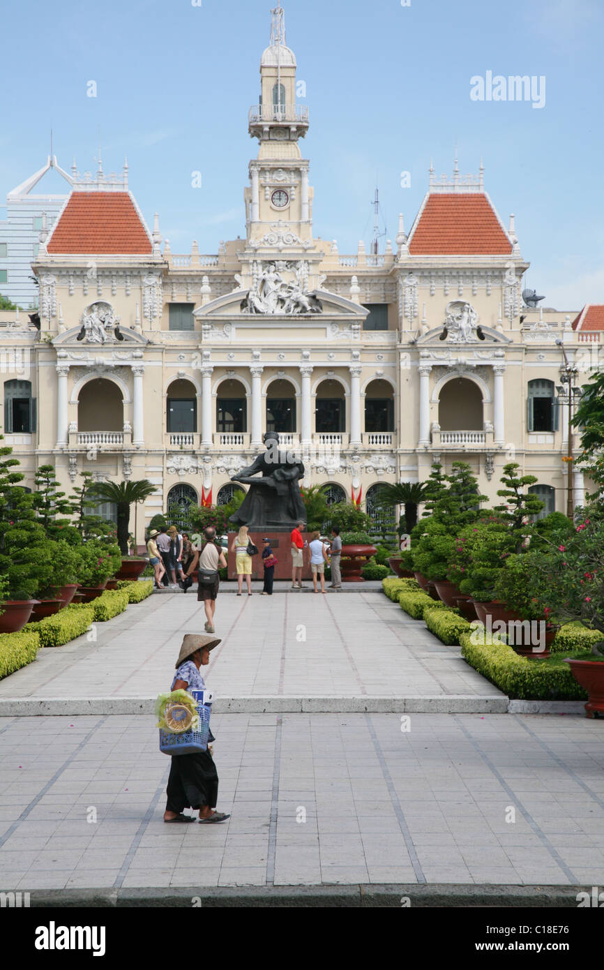 Hallo Chi Minh City Hall in Saigon. Stockfoto